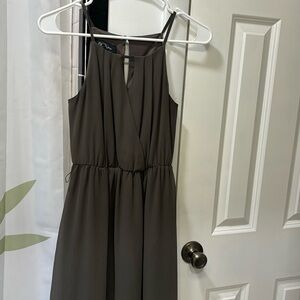 Olive green halter dress